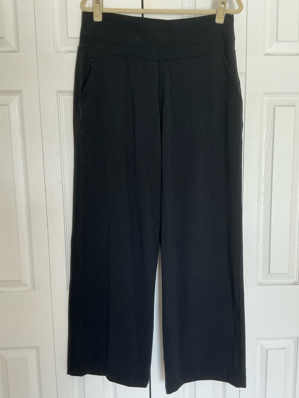 Athleta Black Wide-Leg Pull-On Pants